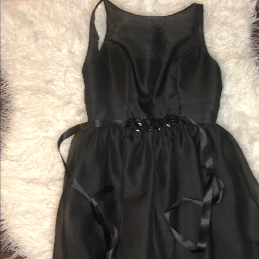 Noir by Lazaro black chiffon dress